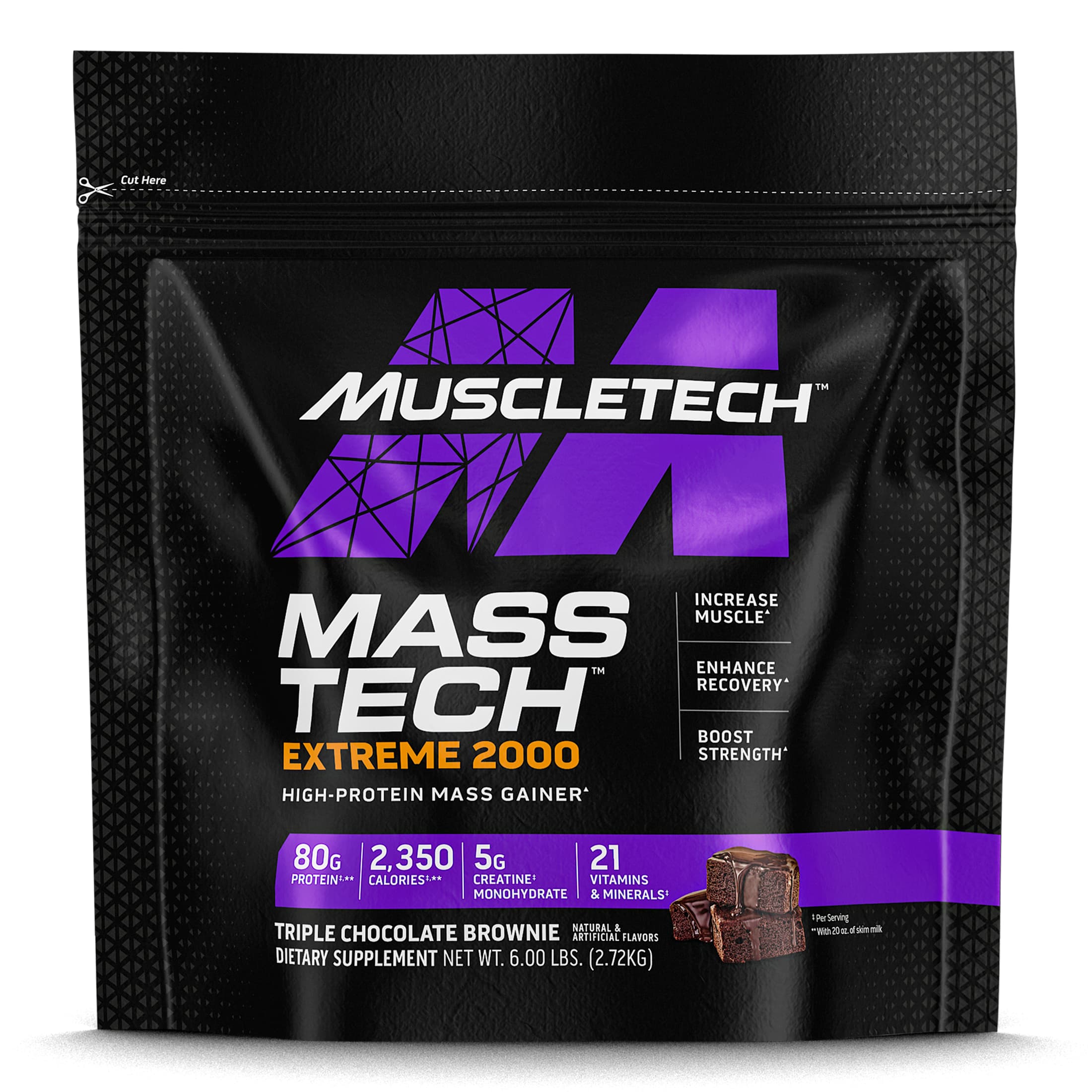 MuscleTech Mass Tech Extreme 2000 брауни с тройным шоколадом 272 кг 6 фунтов 7590₽