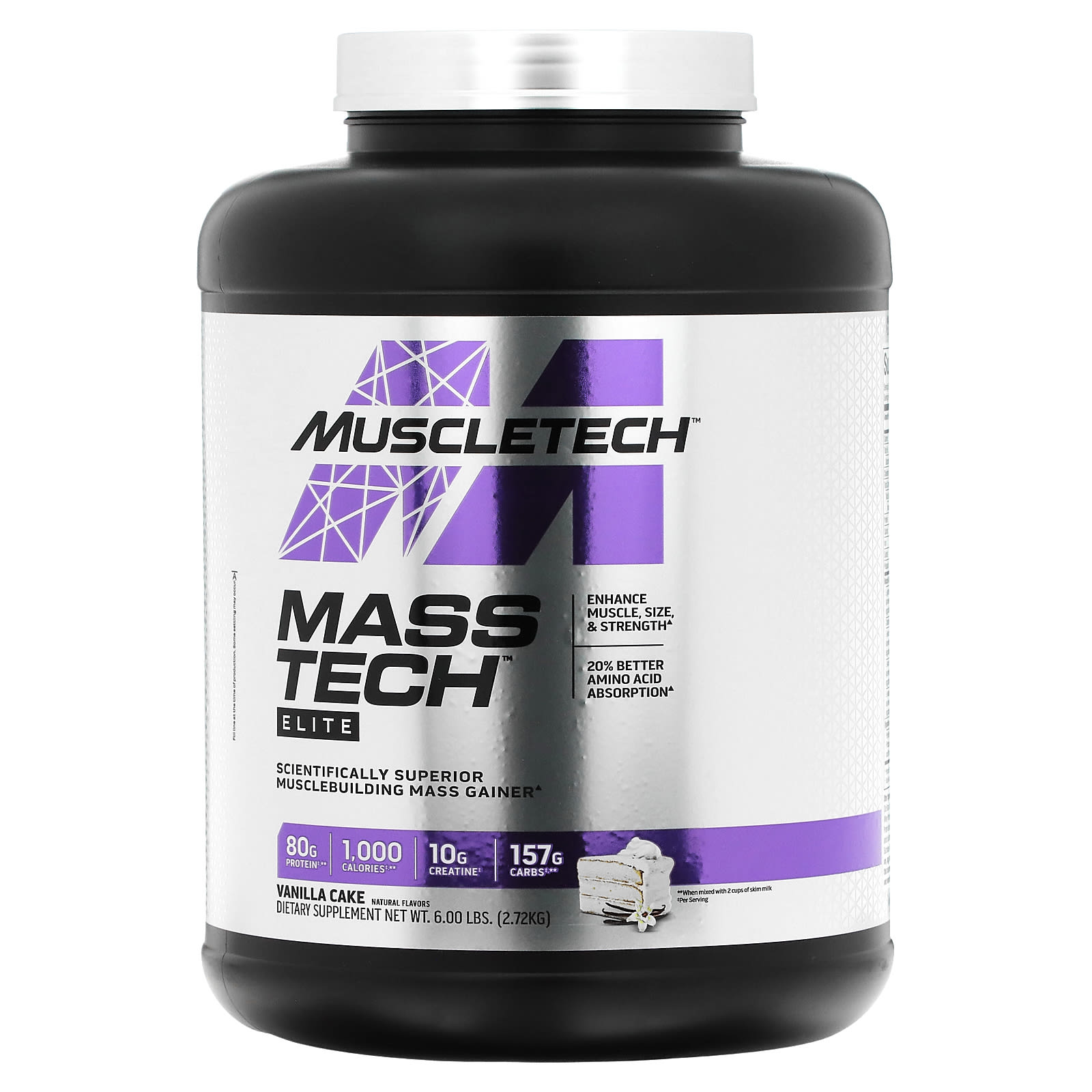 MuscleTech Mass Tech Elite Vanilla Cake 6 lbs 272 kg 9090₽