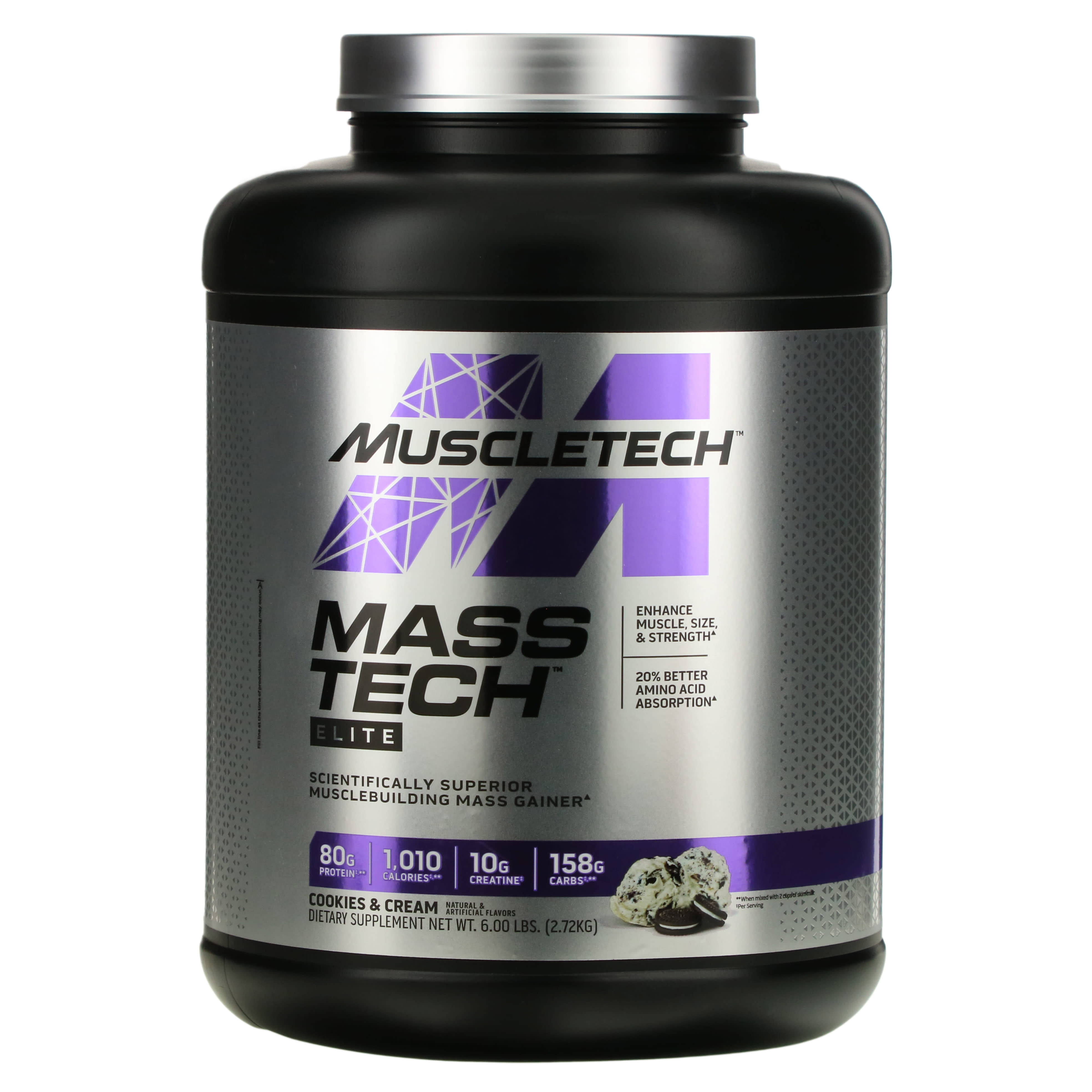 MuscleTech Mass Tech Elite печенье и сливки 272 кг 6 фунтов 9090₽