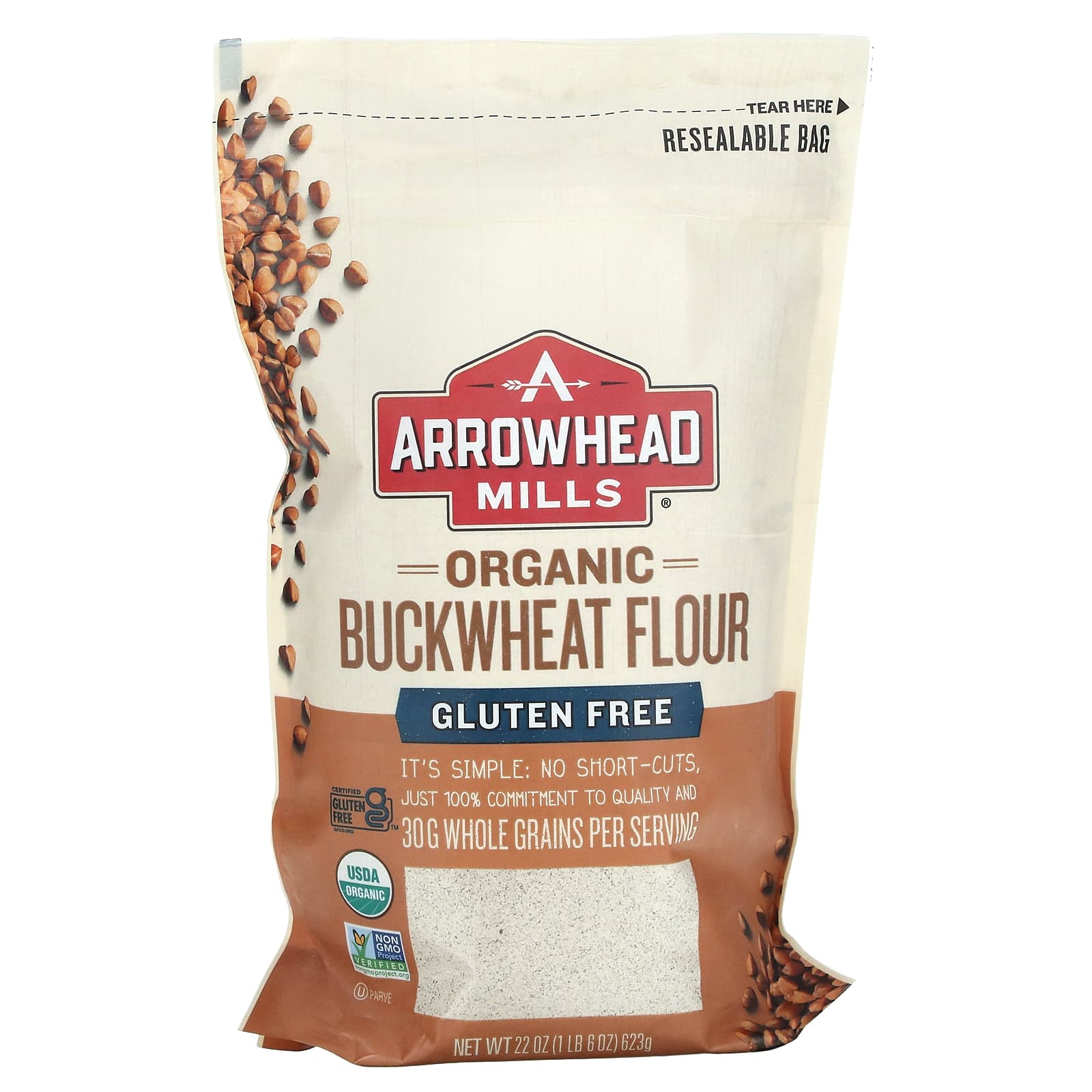 Arrowhead Mills Organic Buckwheat Flour Gluten Free 22 oz 623 g 1690₽