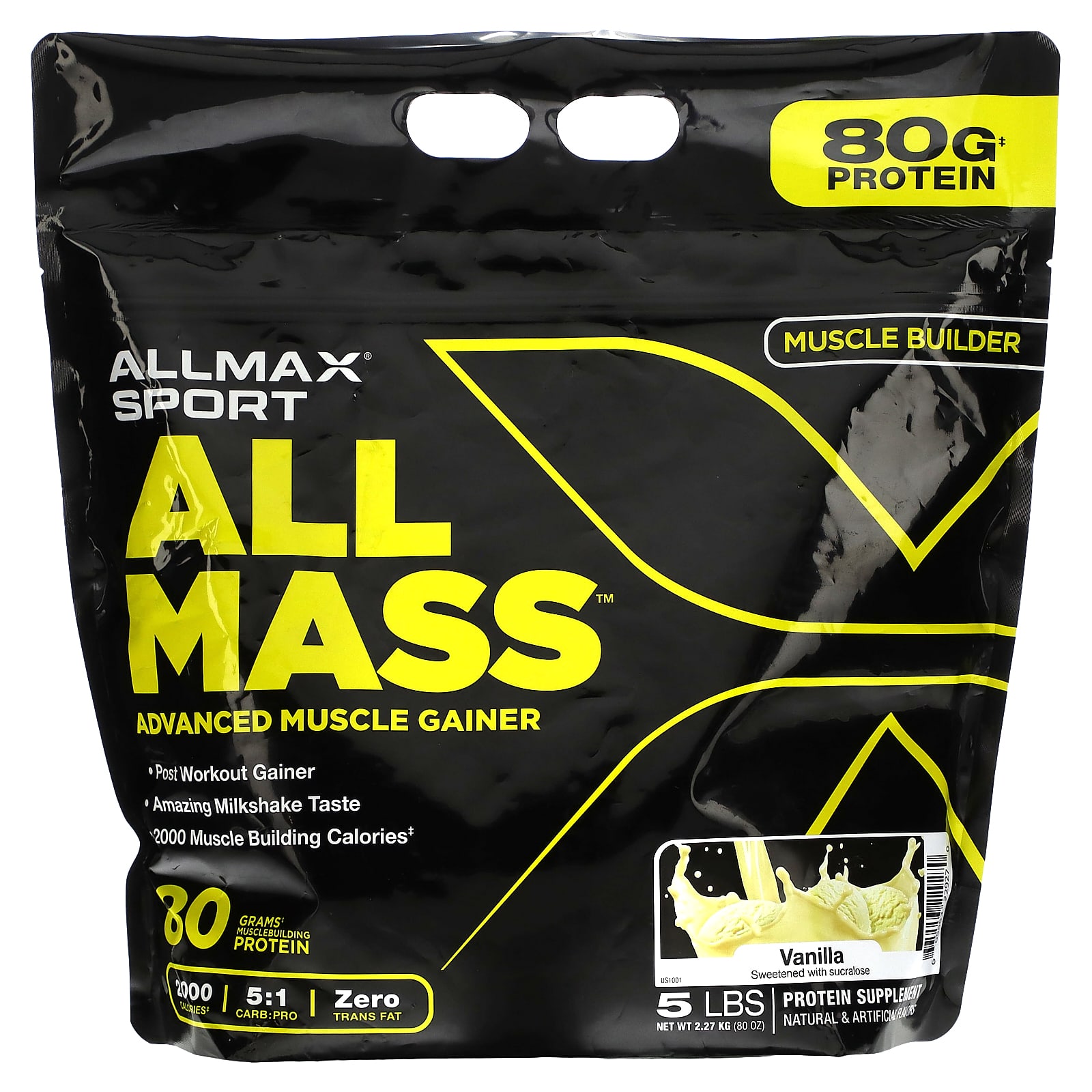 ALLMAX Sport ALLMASS средство для наращивания мышечной массы ваниль 227 кг 5 фунтов 7590₽