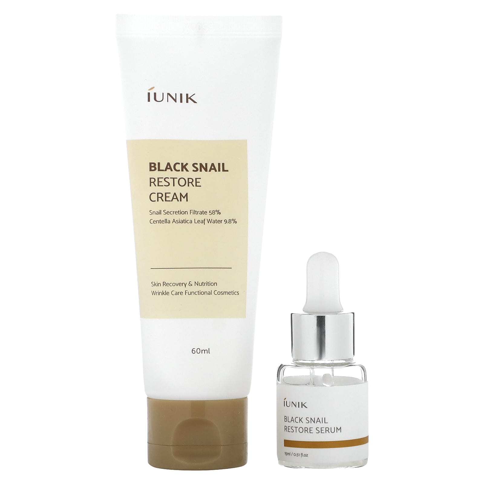 iUNIK Black Snail Edition Skin Care Set Cream - Mini Serum 2 Piece Set 2590₽