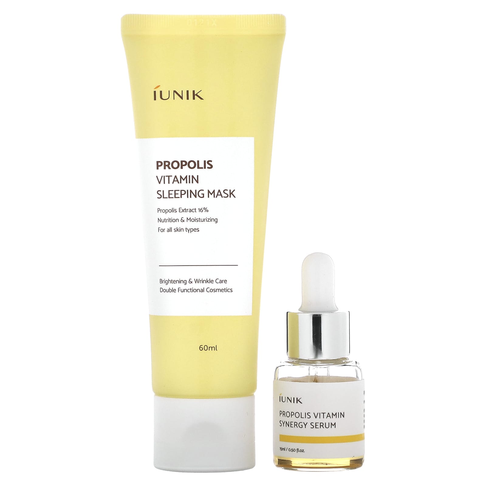 iUNIK Propolis Edition Skin Care Set Cream - Mini Serum 2 Piece Set 2390₽