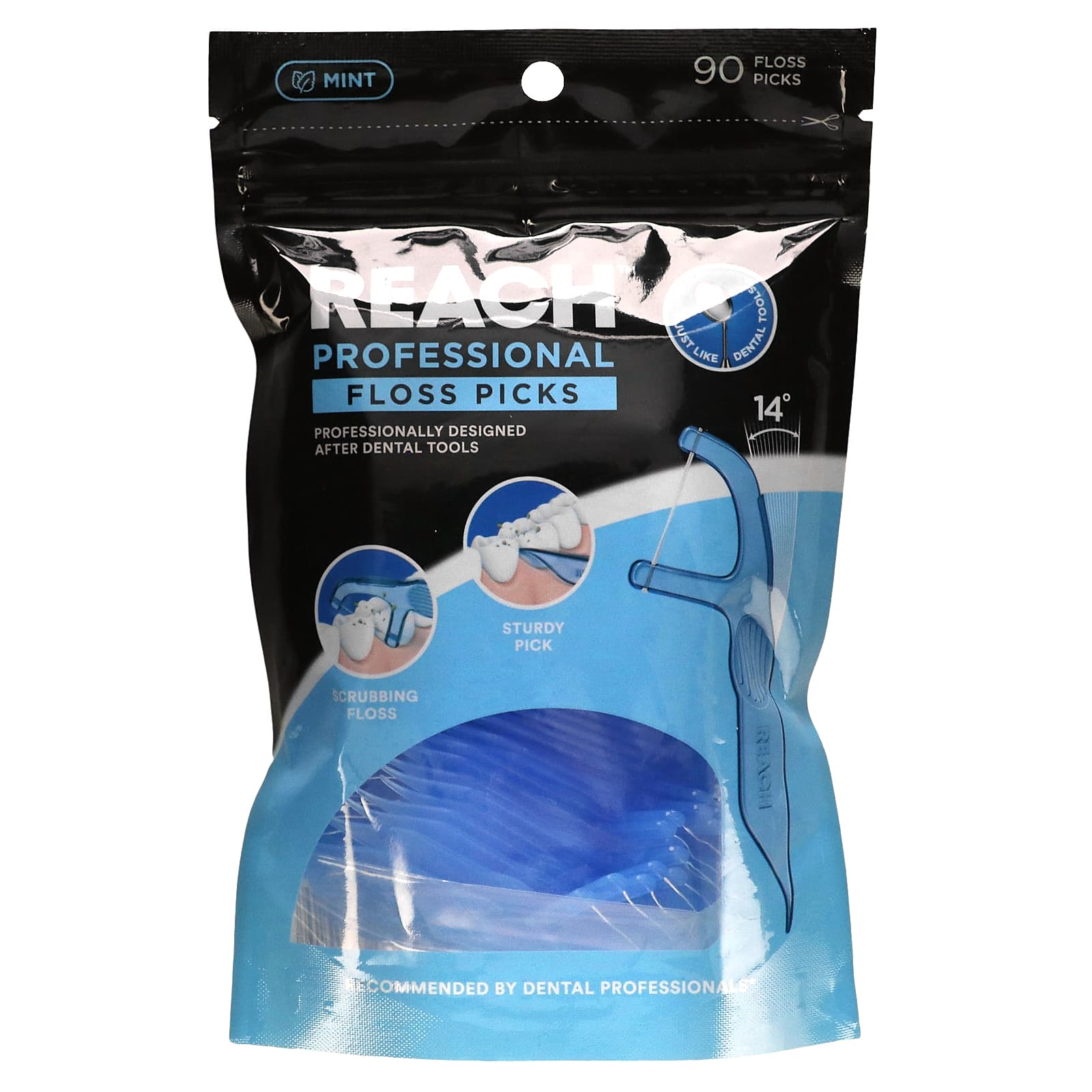 Reach Professional Floss Picks Mint 90 Floss Picks 1590₽