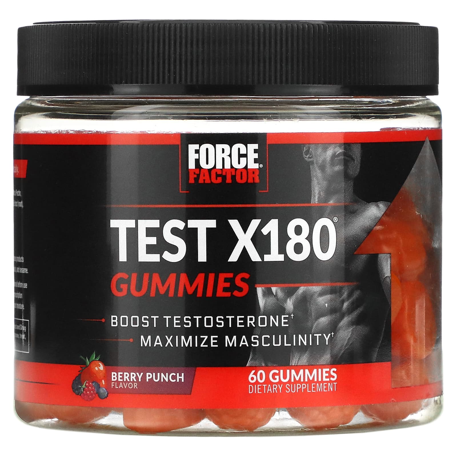 Force Factor Test X180 улучшение уровня тестостерона ягодный пунш 60 жевательных таблеток 3690₽
