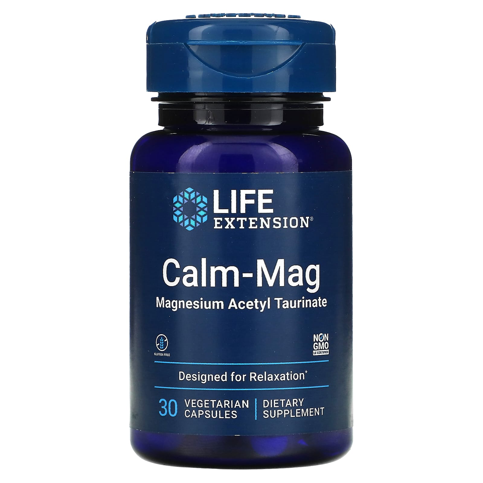 Life Extension Calm-Mag ацетил тауринат магния 30 вегетарианских капсул 4290₽