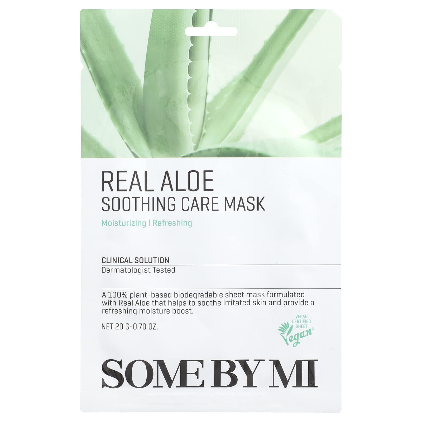SOME BY MI Real Aloe успокаивающая маска для лица с алоэ 1 шт 20 г 070 унции 1390₽