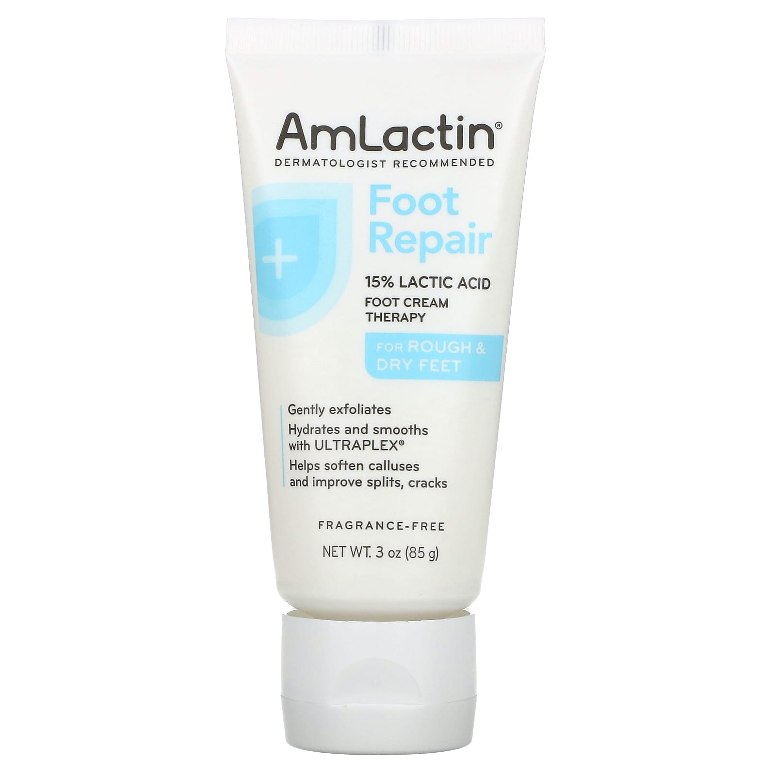 AmLactin, Foot Repair, для огрубевшей и сухой кожи ног, без отдушек, 85 г (3 унции)