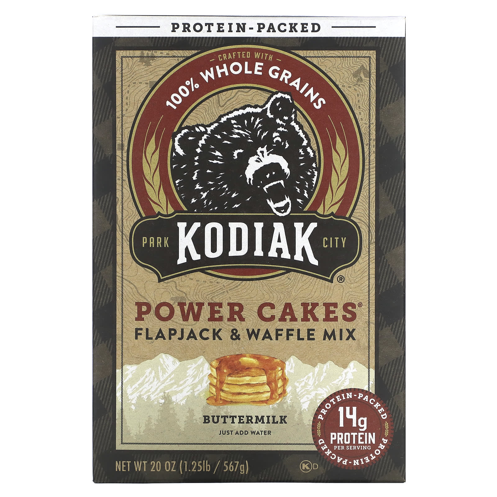 Kodiak Cakes Power Cakes смесь для лепешек и вафель пахта 567 г 20 унций 1890₽
