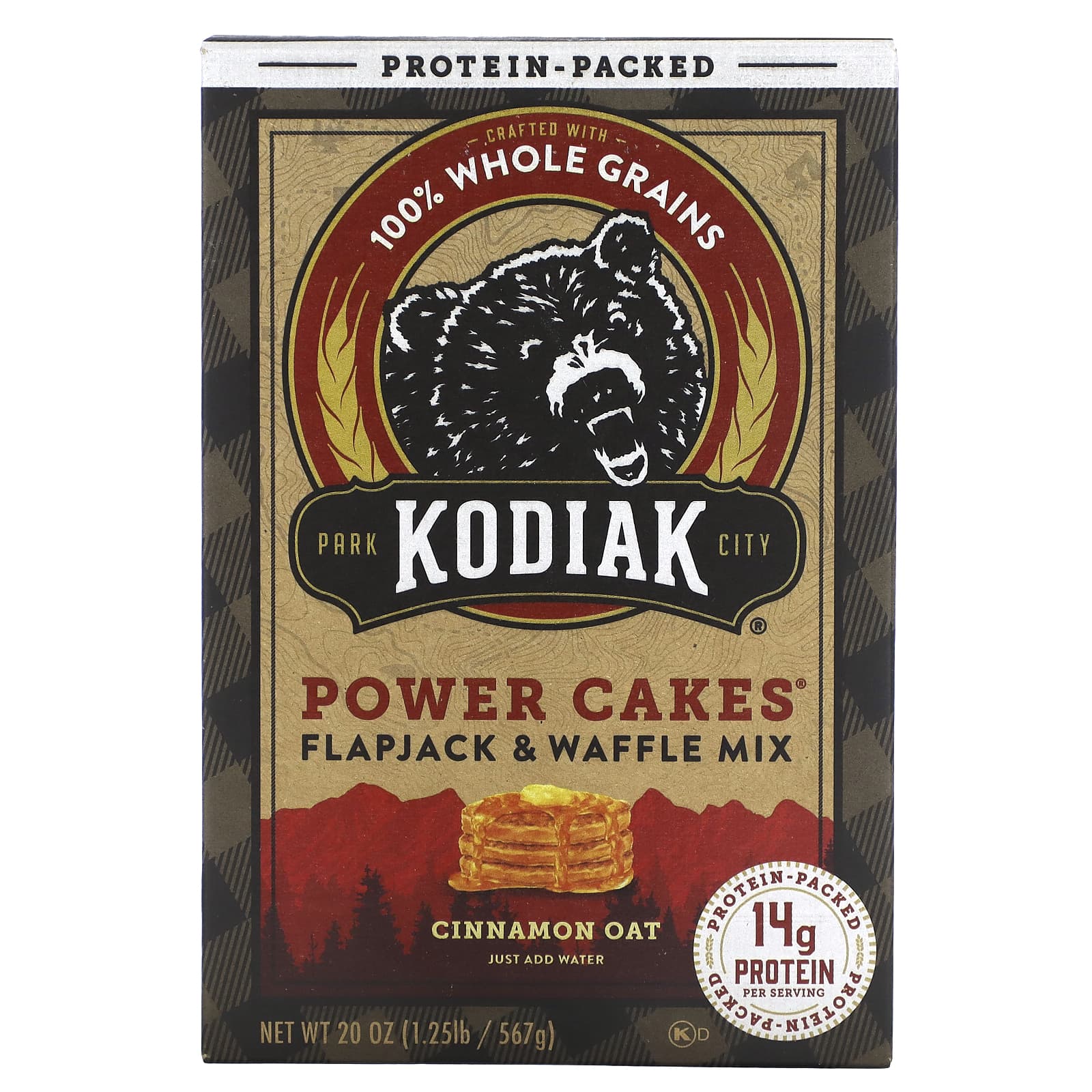 Kodiak Cakes Power Cakes смесь для лепешек и вафель овсяные хлопья с корицей 567 г 20 унций 1890₽