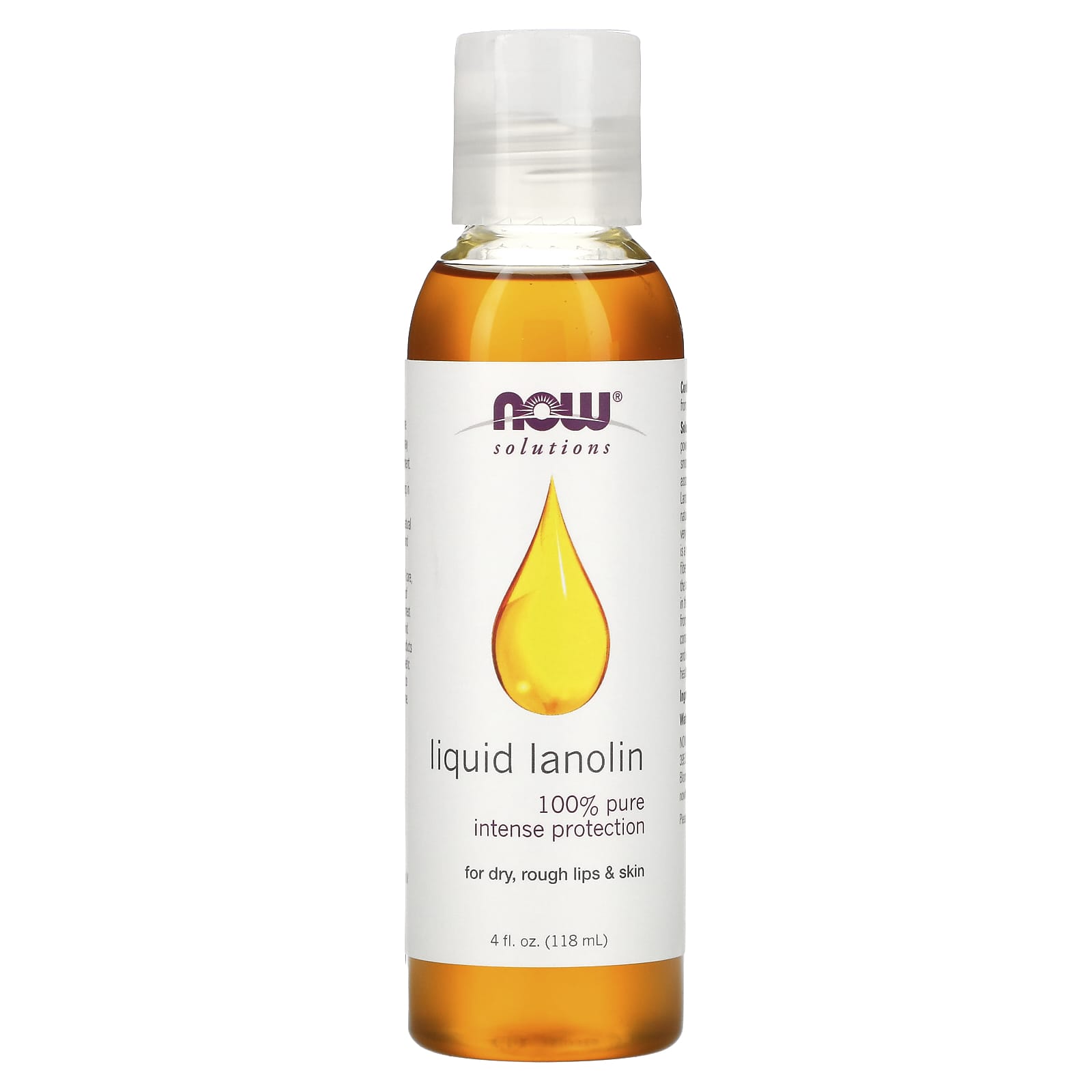 NOW Foods Solutions жидкий ланолин 4 жидкие унции 118 мл 1990₽