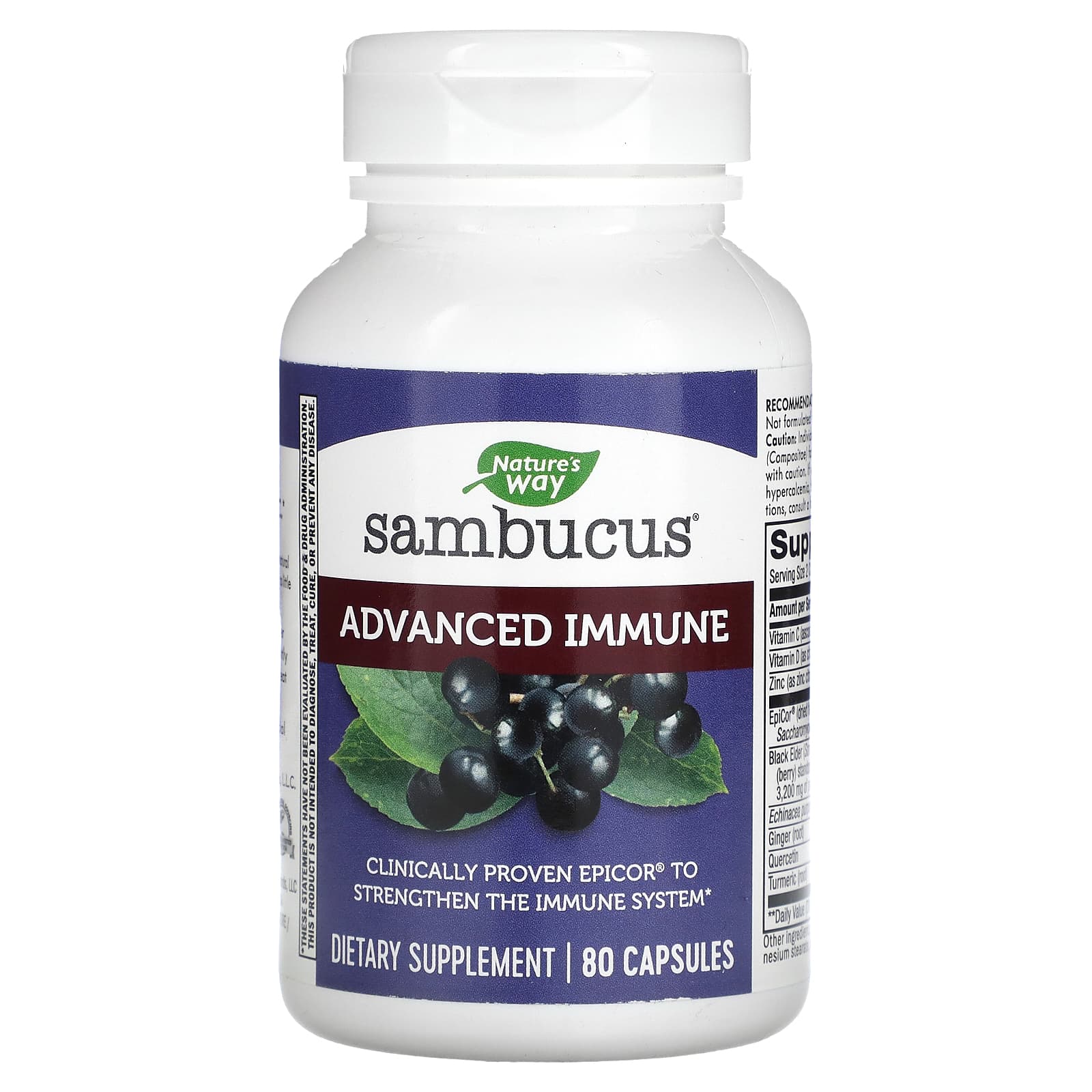 Natures Way Sambucus Advanced Immune 80 капсул 4890₽