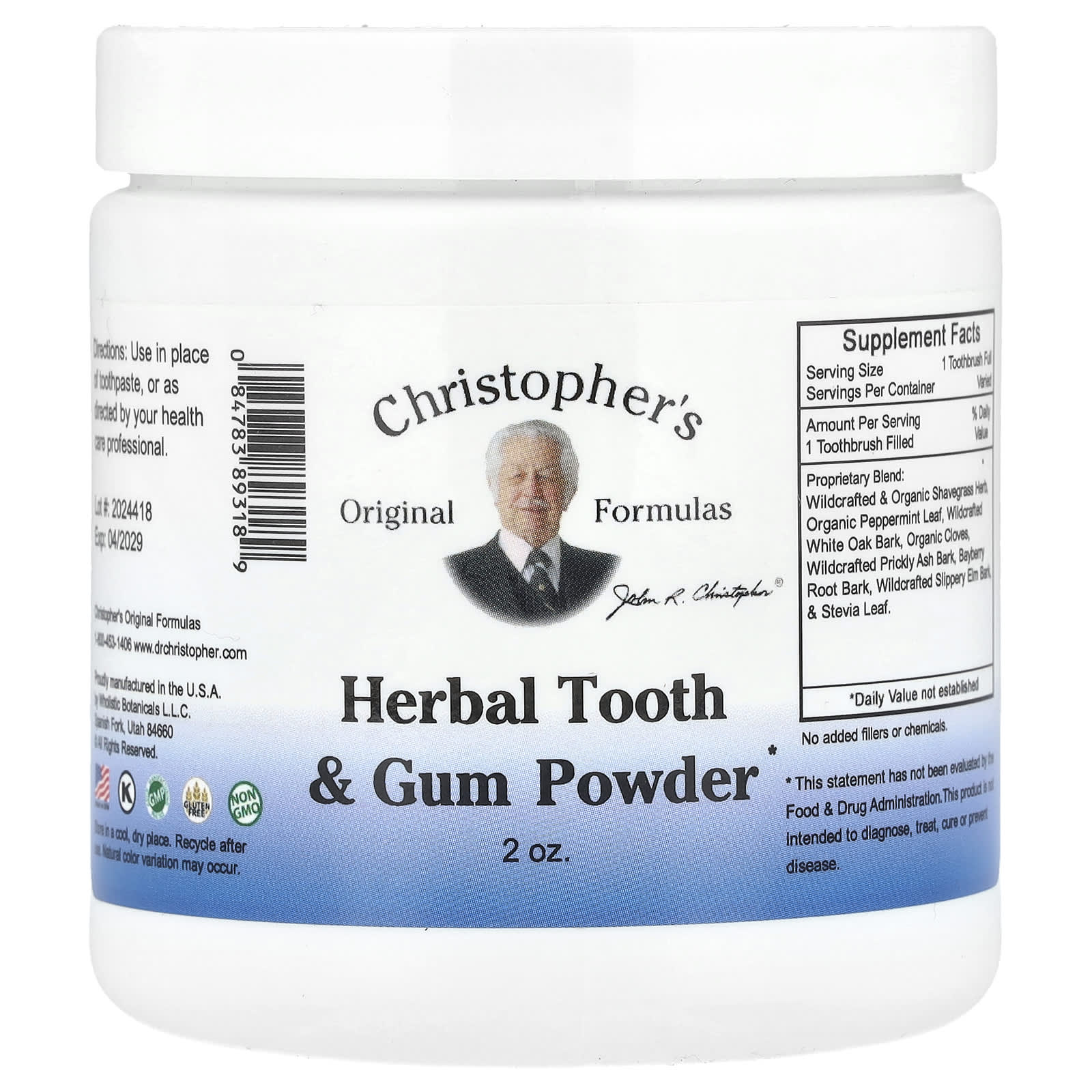 Christophers Original Formulas травяной порошок для зубов и десен 56 г 2 унции 2990₽