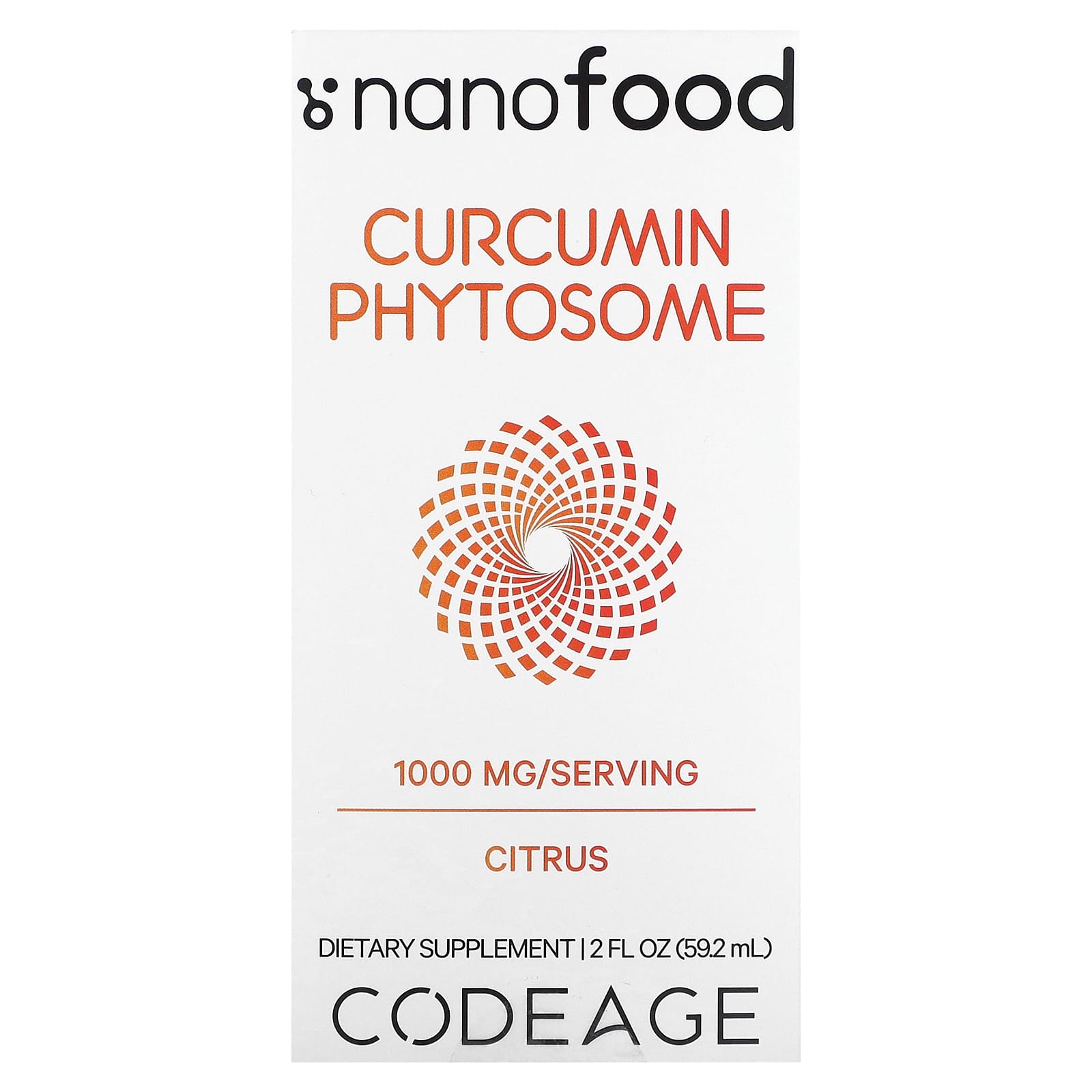 Codeage Curcumin Phytosome цитрусовые 1000 мг 592 мл 2 жидк Унции 4790₽