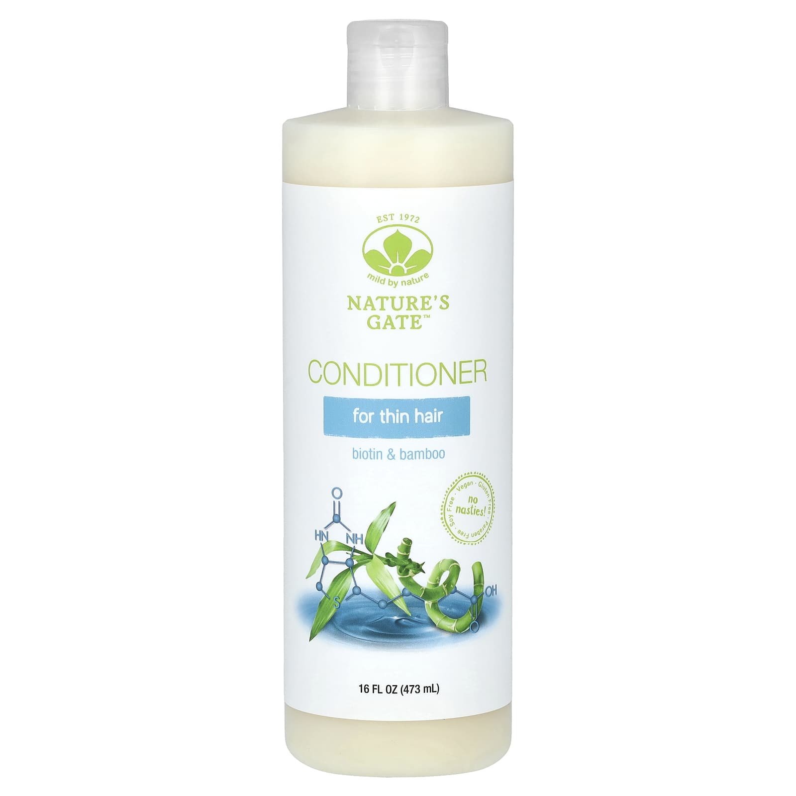 Mild By Nature Natures Gate кондиционер для тонких волос с биотином и бамбуком 473 мл 16 жидк унций 1890₽