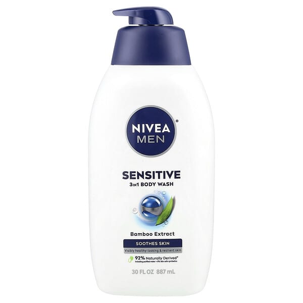 Nivea, Гель для душа для чувствительной кожи с экстрактом бамбука, 887 мл (30 жидк. Унций)