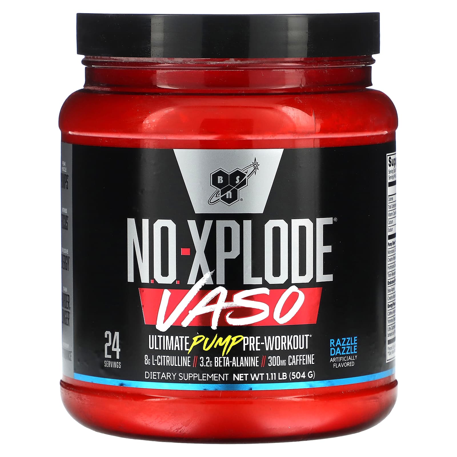 BSN No-Xplode VASO Ultimate Pump перед тренировкой Razzle Dazzle 504 г 111 фунта 7690₽