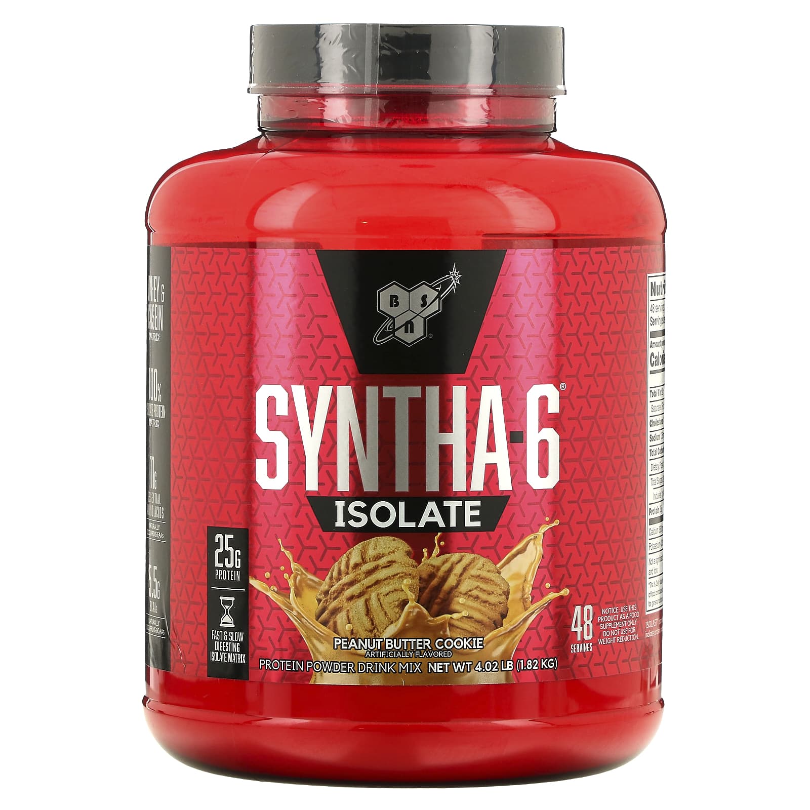 BSN Syntha-6 Isolate протеиновая смесь для приготовления напитка печенье с арахисовой пастой 182 кг 402 фунта 14090₽