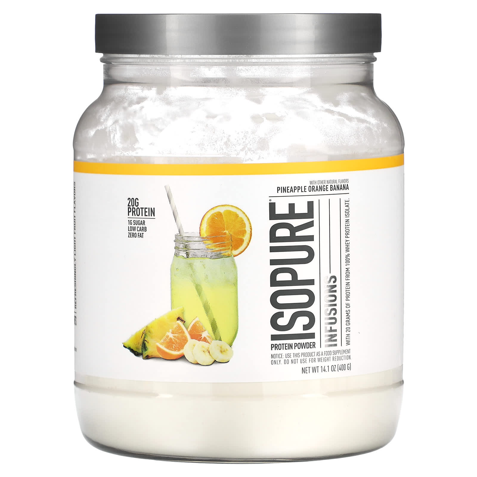 Isopure Infusions протеиновый порошок ананас апельсин и банан 400 г 141 унции 5690₽