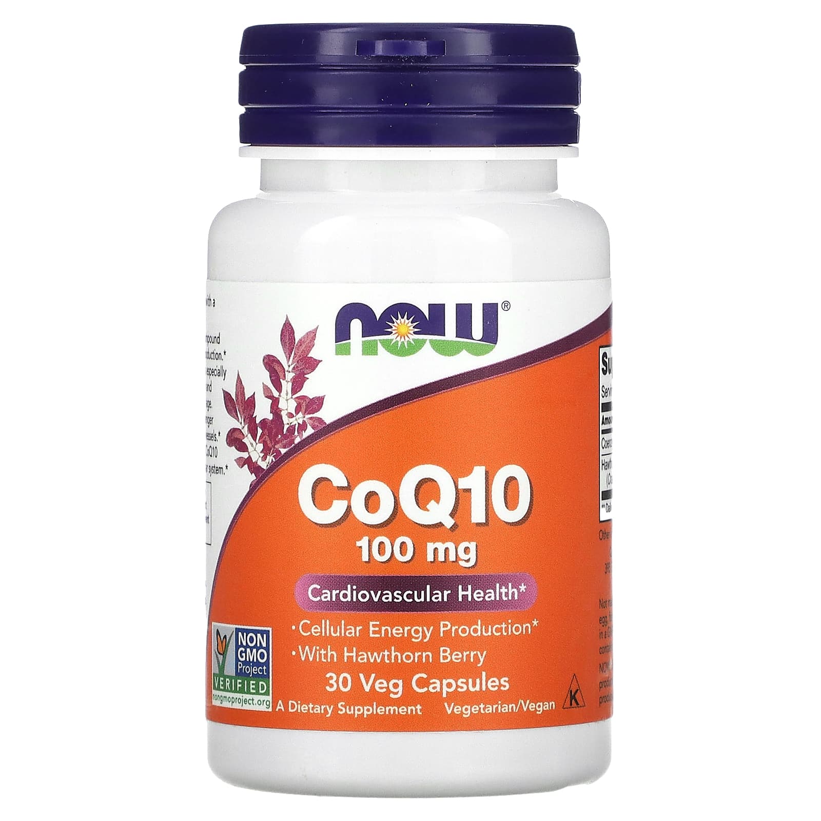 NOW Foods CoQ10 100 мг 30 растительных капсул 1990₽