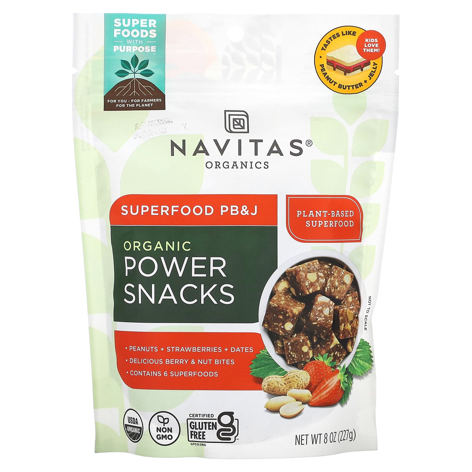 Navitas Organics Organic Power Snacks Superfood PB-J 227 г 8 унций 1990₽
