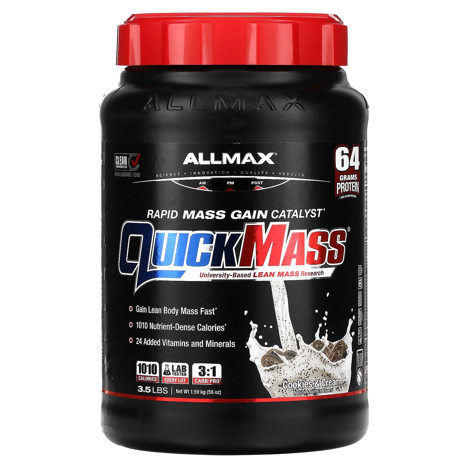 ALLMAX QuickMass катализатор для быстрого набора массы печенье и сливки 159 кг 35 фунта 7790₽