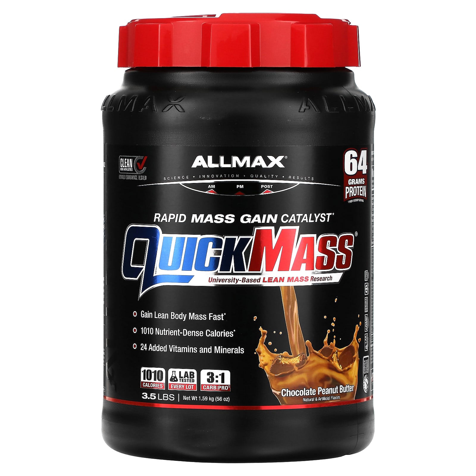 ALLMAX QuickMass катализатор быстрого набора массы шоколад и арахисовая паста 159 кг 35 фунта 7790₽