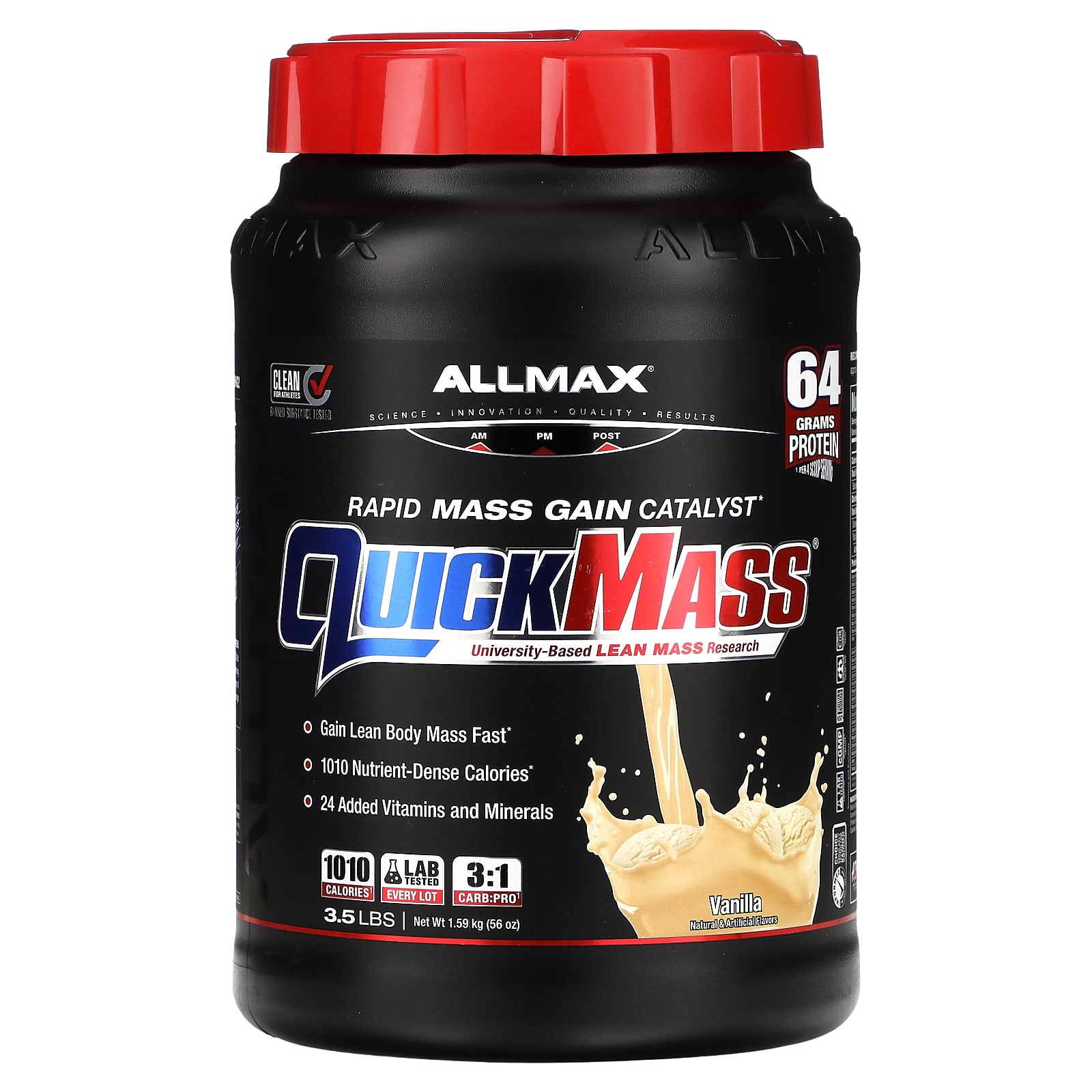 ALLMAX Quick Mass катализатор для быстрого набора массы ваниль 159 кг 35 фунта 7790₽