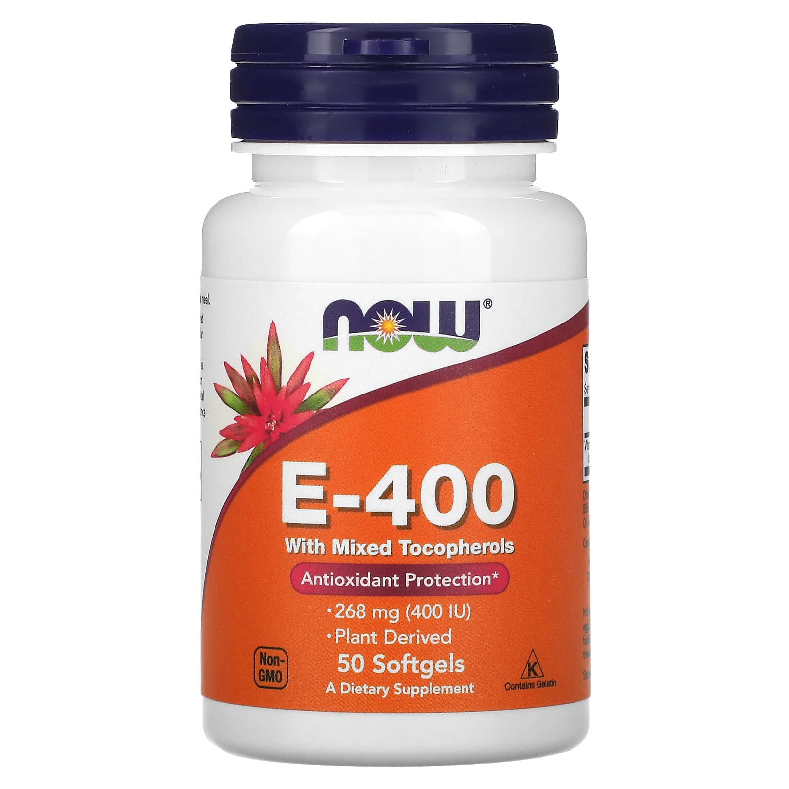 NOW Foods E-400 268 мг 400 МЕ 50 мягких таблеток 1790₽