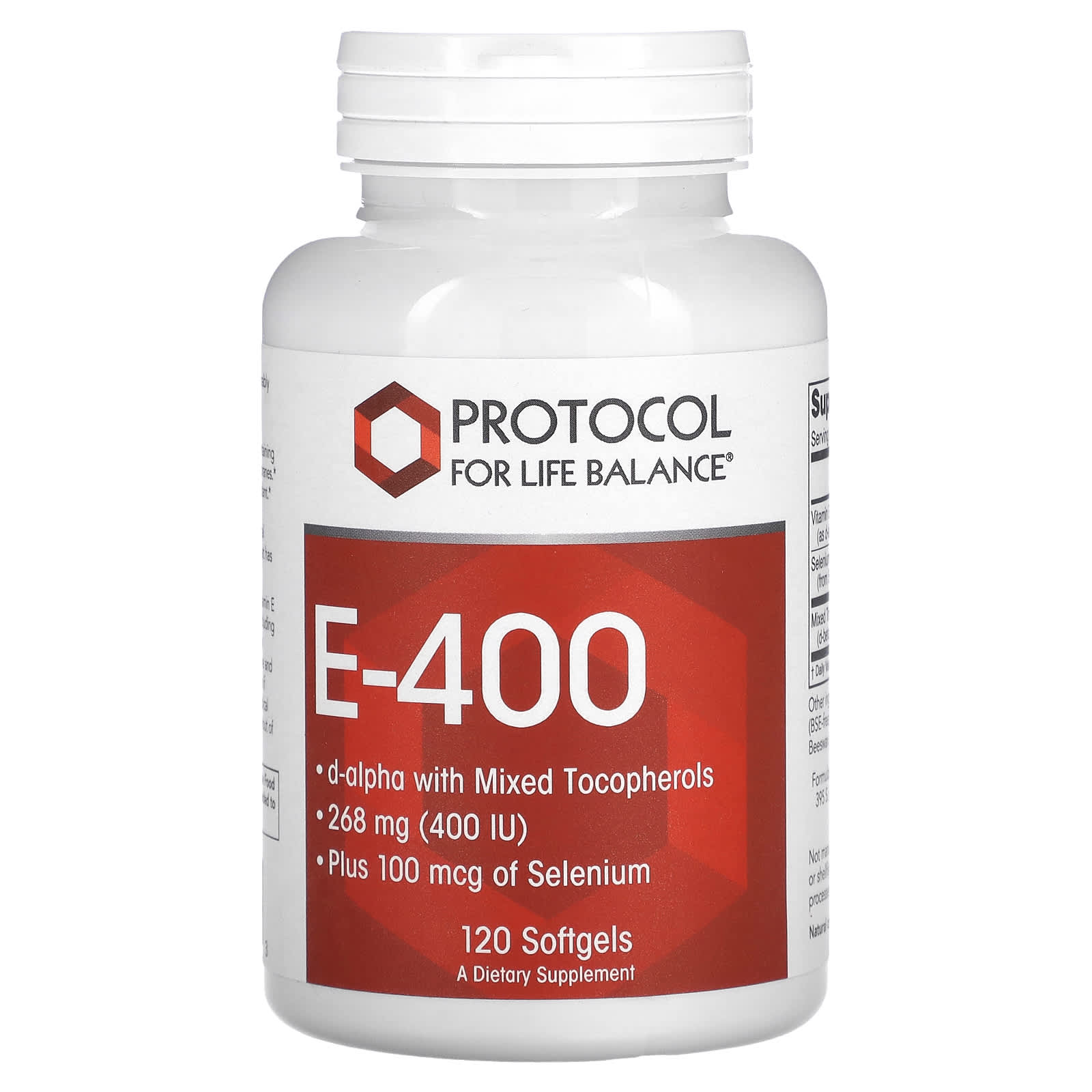 Protocol for Life Balance E-400 268 мг 400 МЕ 120 мягких таблеток 6690₽