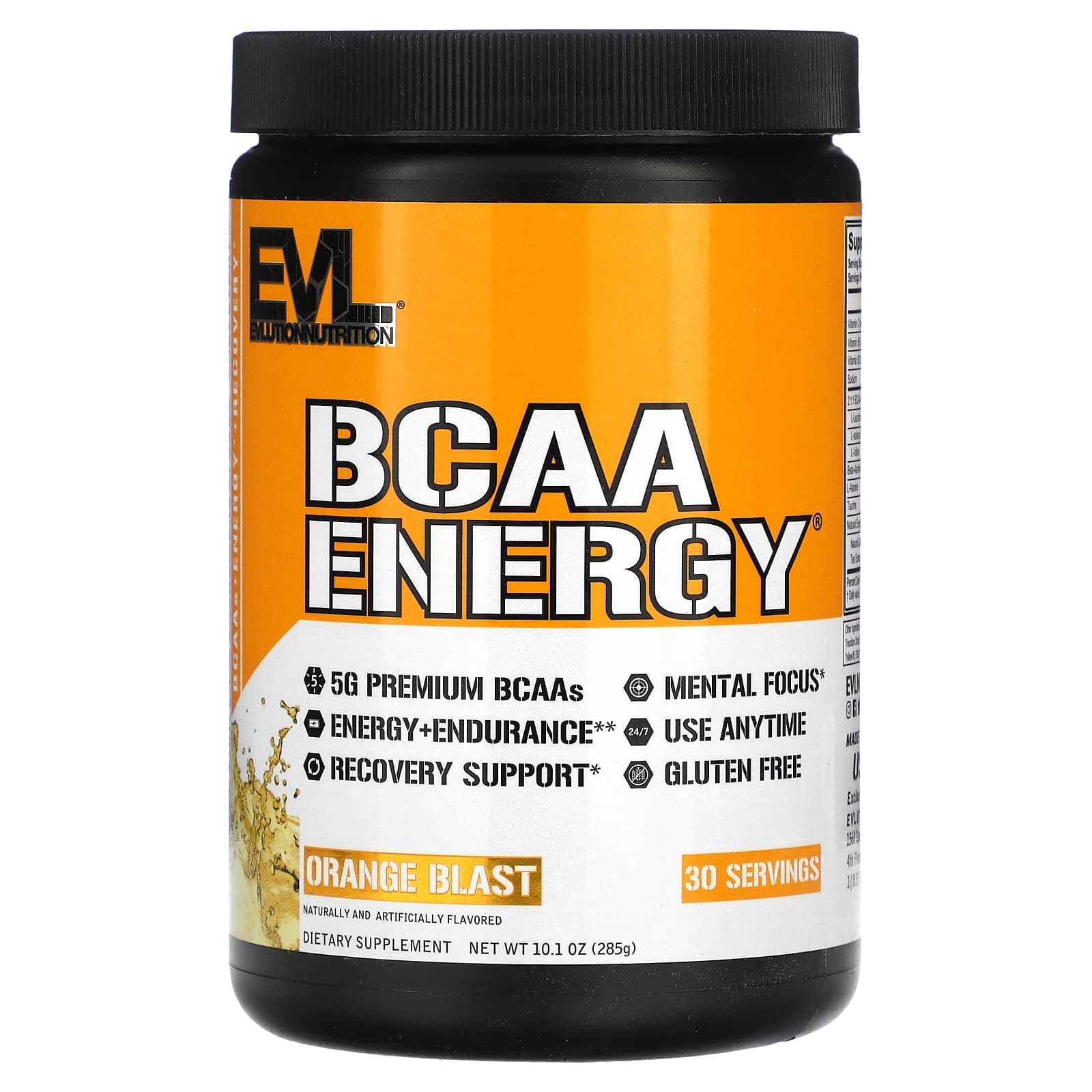 EVLution Nutrition BCAA ENERGY апельсиновый сок 285 г 101 унции 2290₽