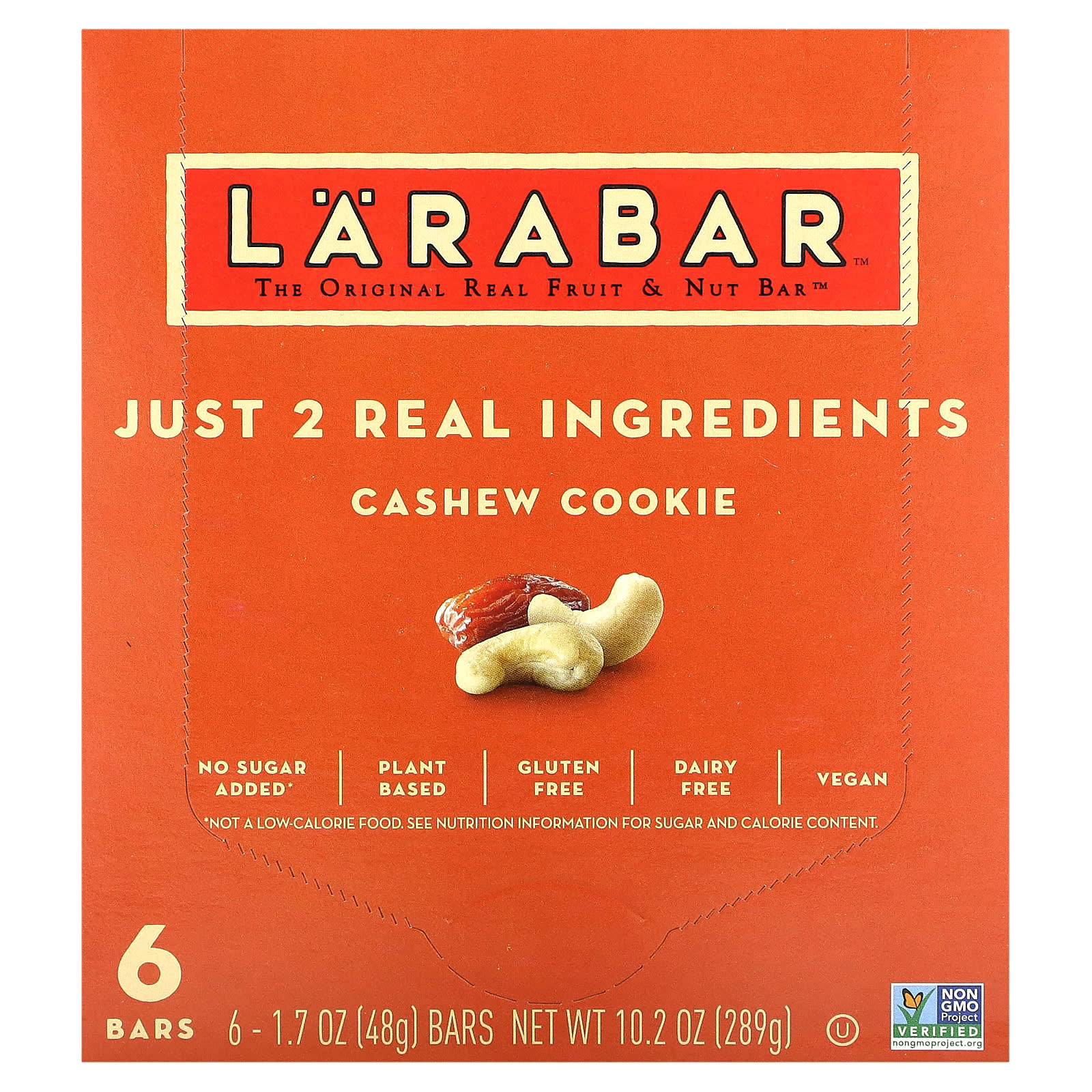 Larabar The Original Real Fruit - Nut Bar печенье с кешью 6 батончиков 48 г 17 унции 2290₽