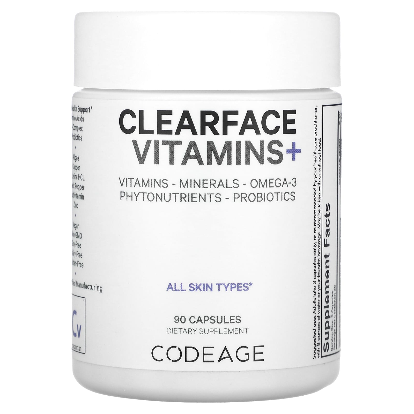 Codeage Clearface Vitamins 90 капсул 5290₽