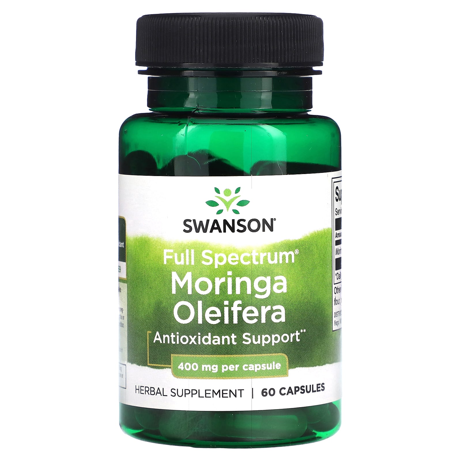 Swanson Моринга масличная Moringa Oleifera полного спектра 400 мг 60 капсул 1690₽