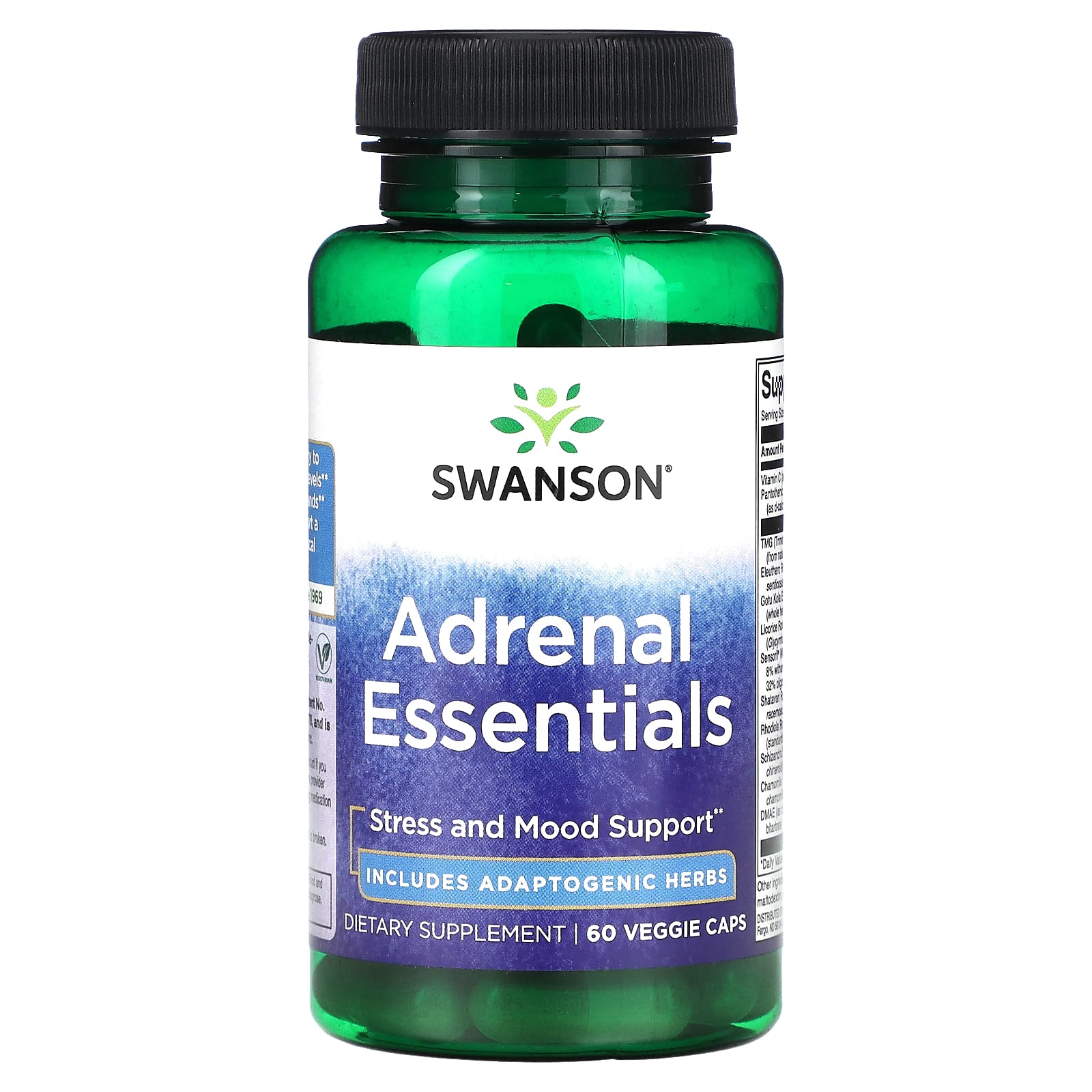 Swanson Adrenal Essentials 60 растительных капсул 2590₽