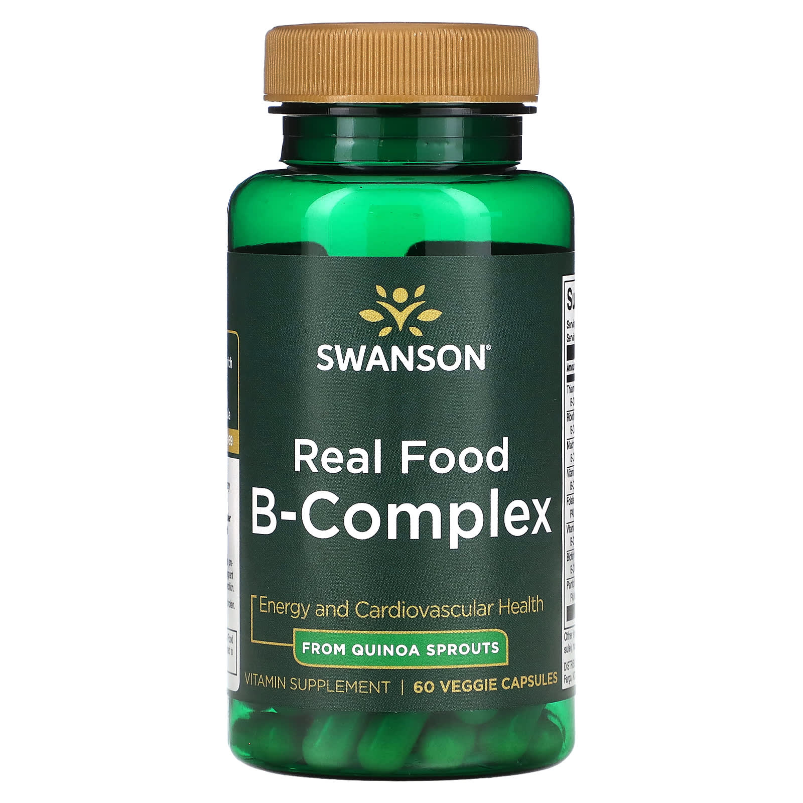 Swanson Real Food B-Complex 60 растительных капсул 4690₽