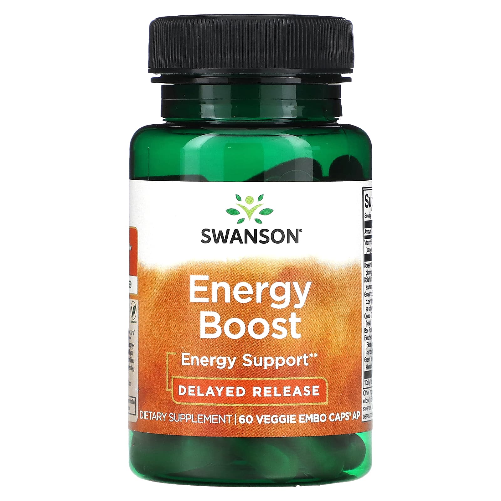 Swanson Energy Boost 60 вегетарианских капсул EMBO 2190₽