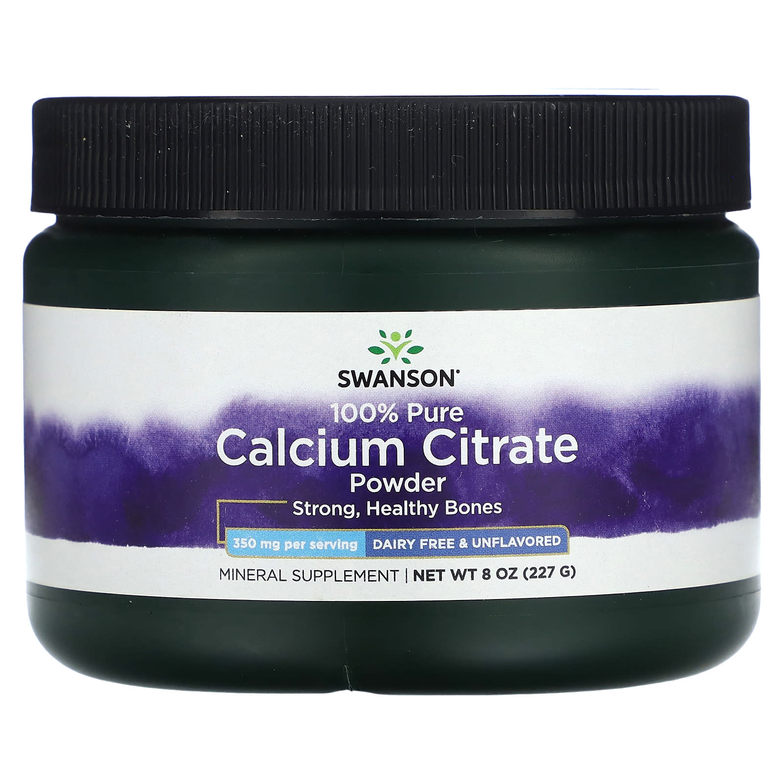 Swanson 100 чистый цитрат кальция в порошке без добавок 350 мг 227 г 8 унций 1990₽