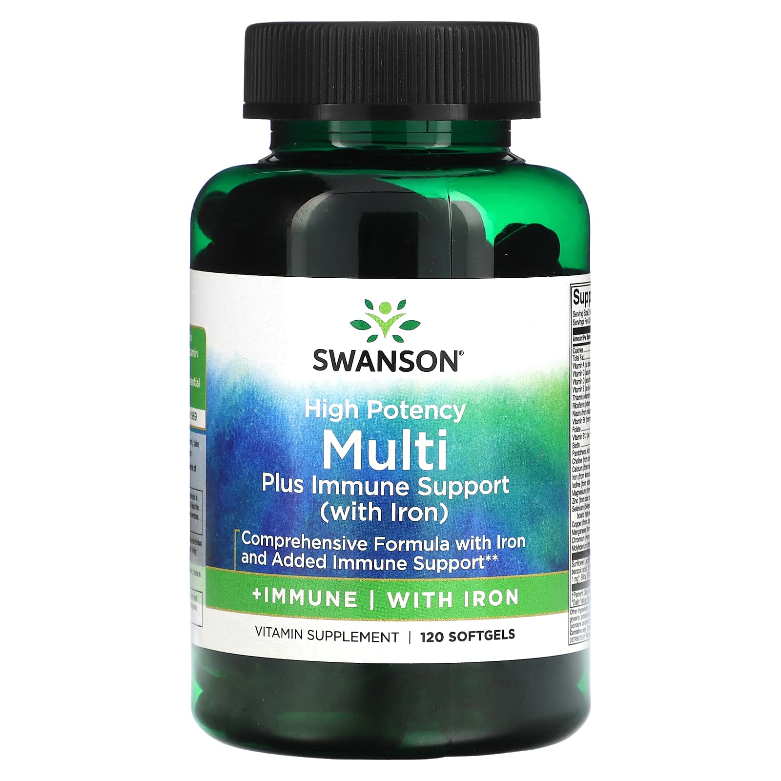 Swanson Multi plus Immune Support с железом высокая эффективность 120 мягких таблеток 2690₽