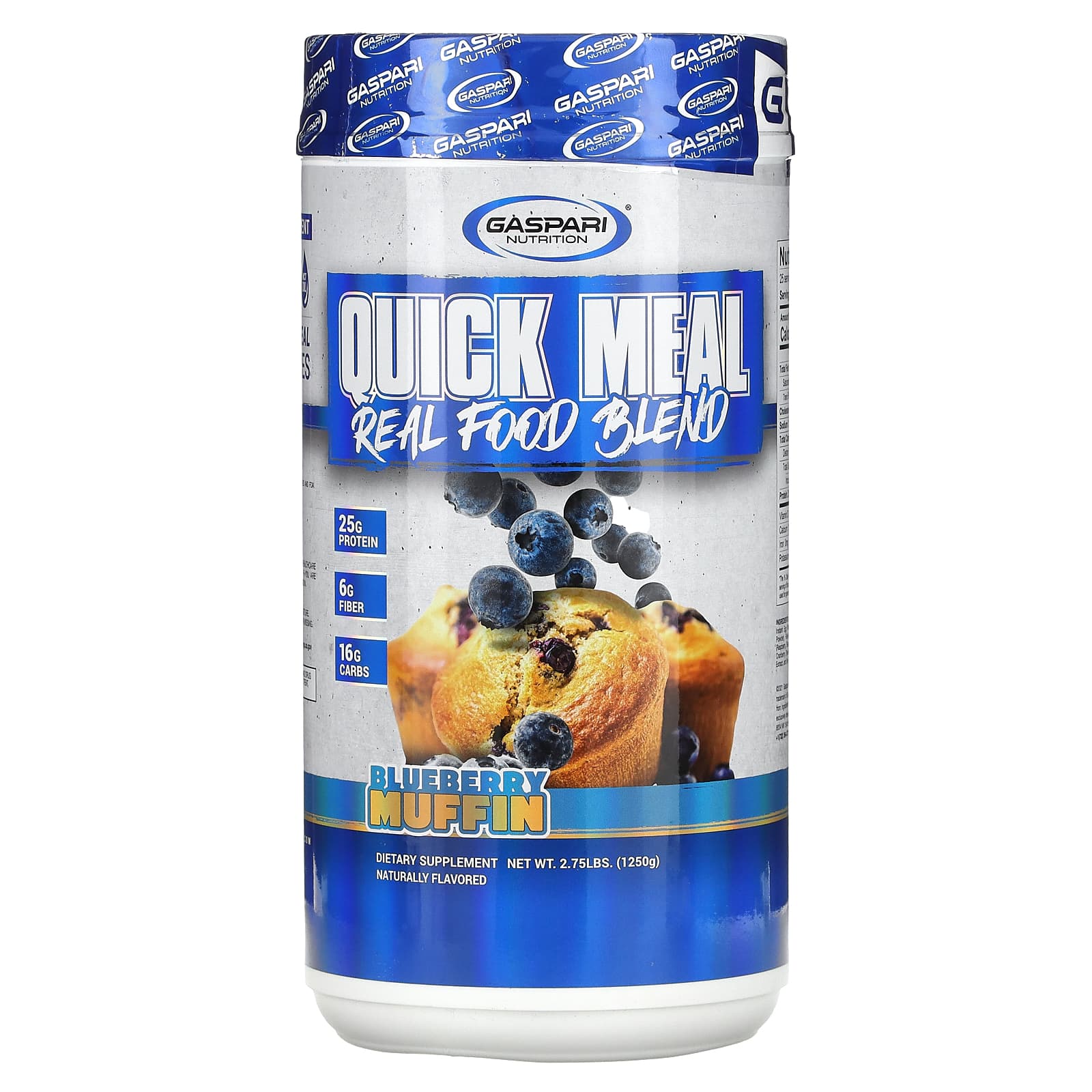 Gaspari Nutrition Quick Meal смесь натуральных продуктов кексы с голубикой 1250 г 275 фунта 5990₽