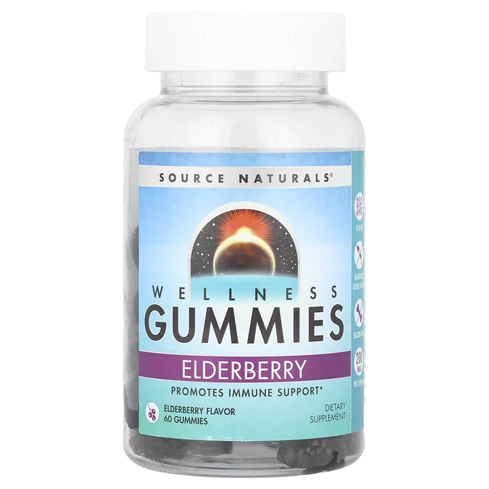 Source Naturals Wellness Gummies бузина 60 жевательных таблеток 3790₽