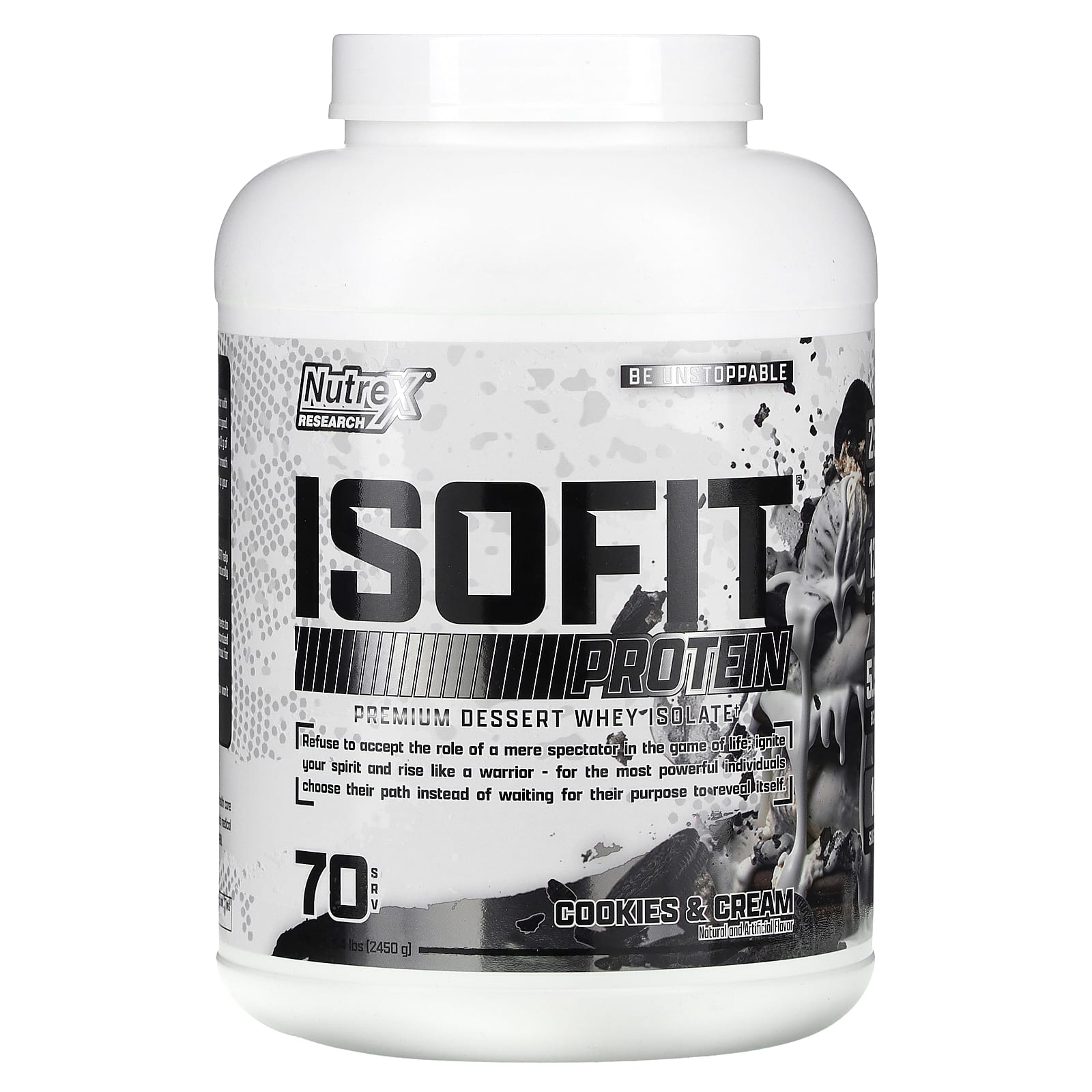 Nutrex Research IsoFit Protein протеин с печеньем и сливками 2450 г 54 фунта 17090₽