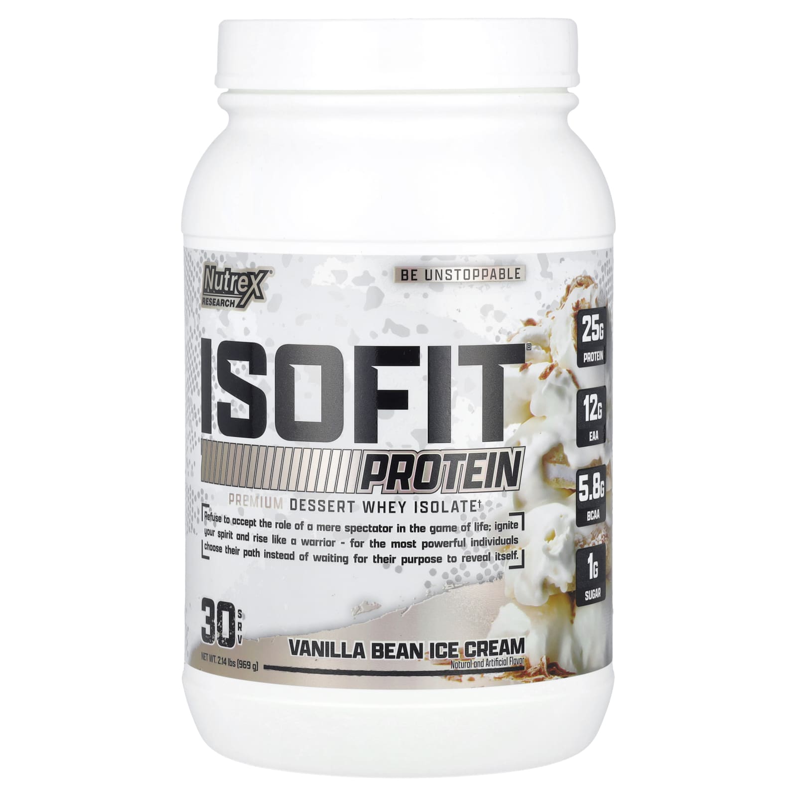 Nutrex Research IsoFit Protein ванильное мороженое 969 г 214 фунта 6390₽