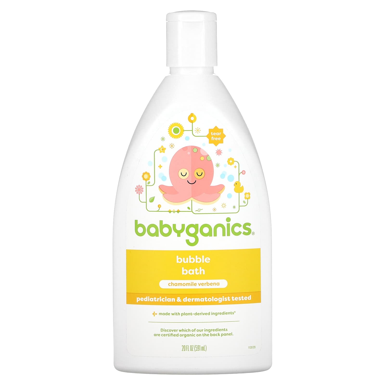 Babyganics Жемчужная ванна ромашка и вербена 591 мл 20 жидк Унций 2890₽
