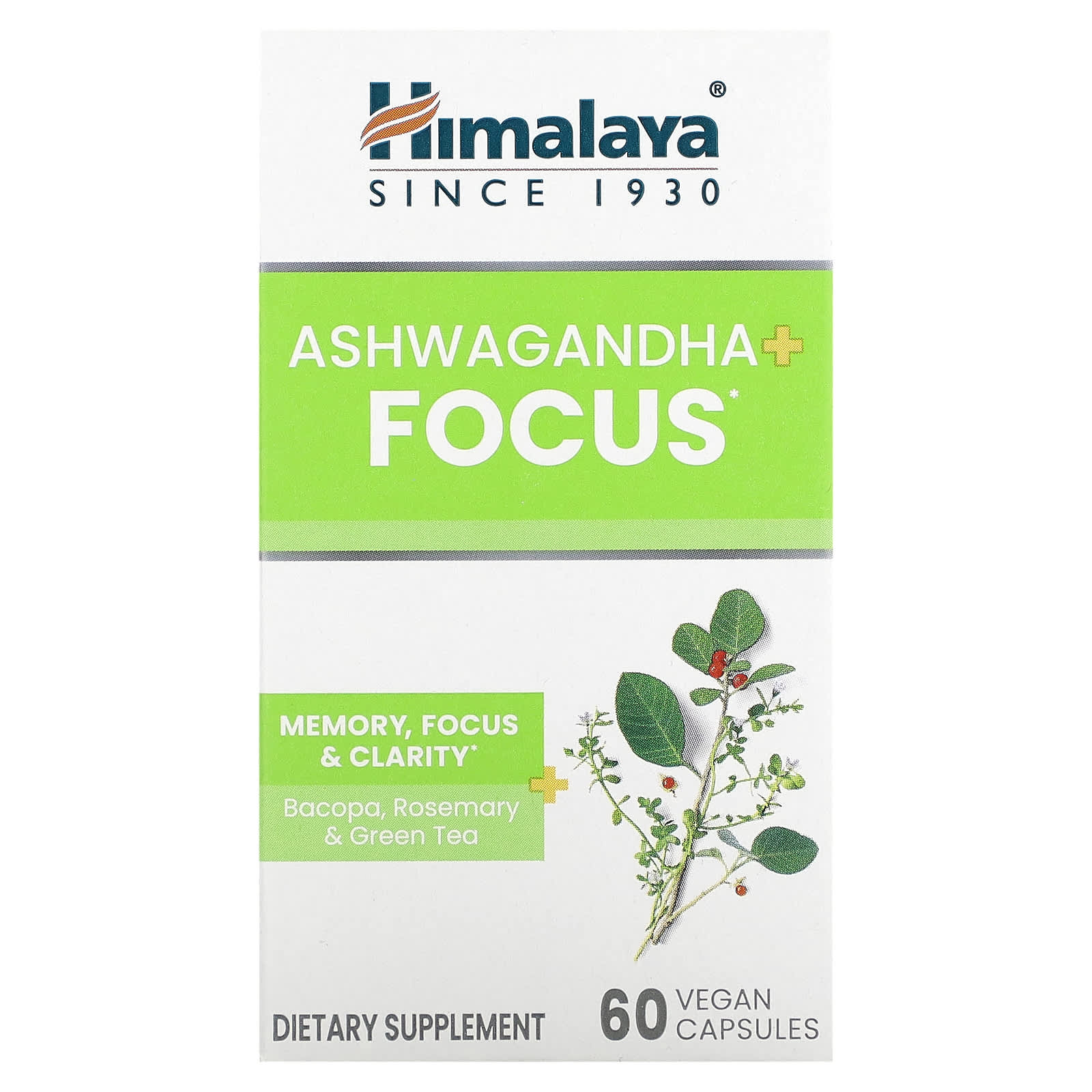 Himalaya Ashwagandha Focus 60 веганских капсул 4090₽