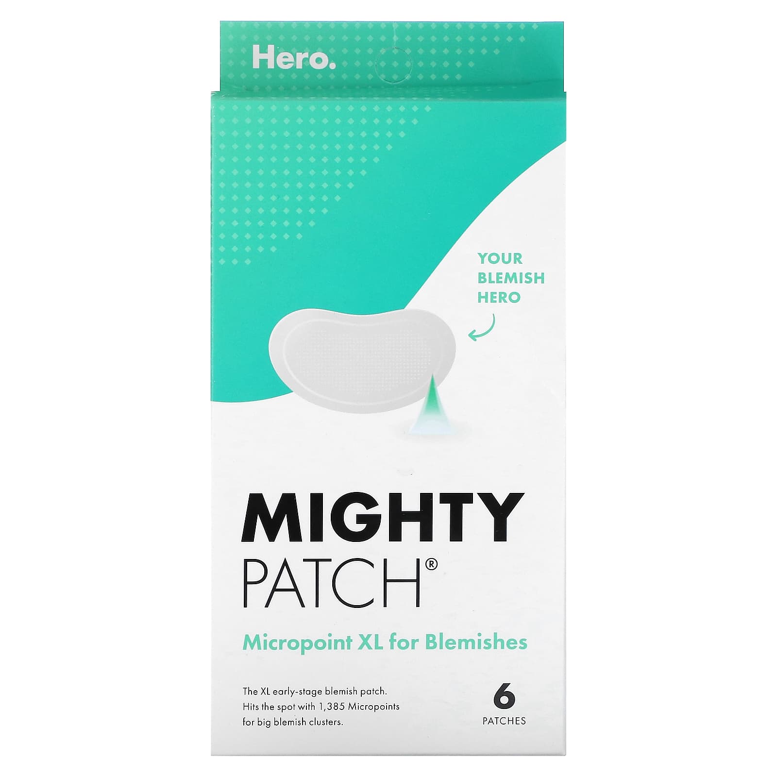 Hero Cosmetics Mighty Patch Micropoint XL для устранения высыпаний 6 патчей 4590₽