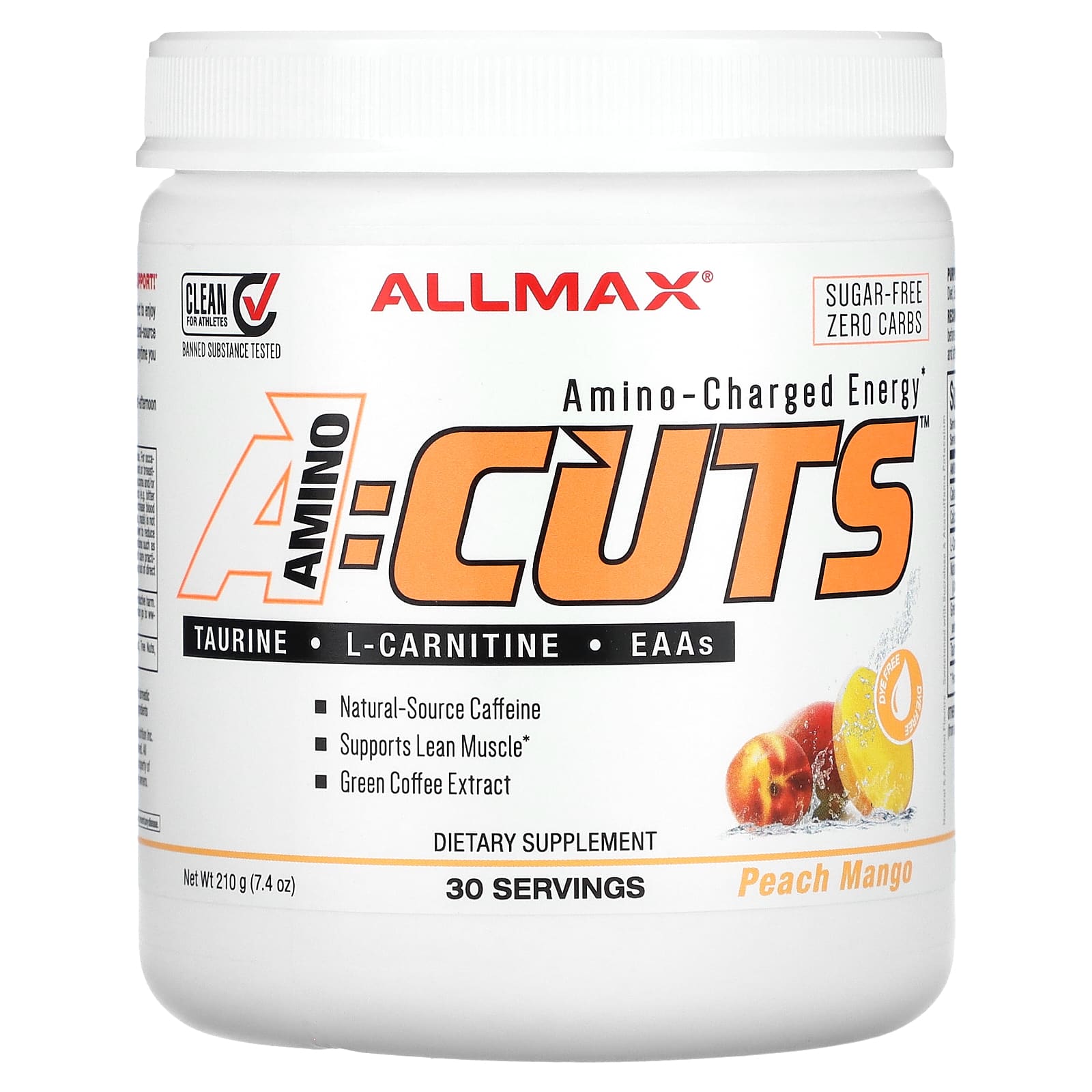 ALLMAX AMINOCUTS персик и манго 210 г 74 унции 3990₽