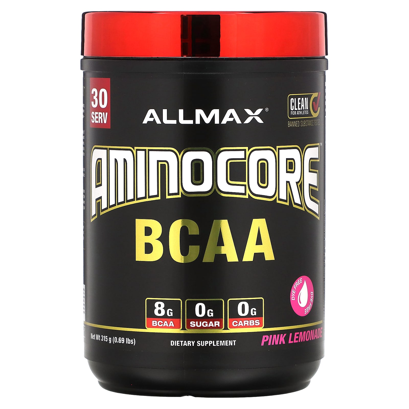 ALLMAX AMINOCORE BCAA розовый лимонад 315 г 069 фунта 3690₽