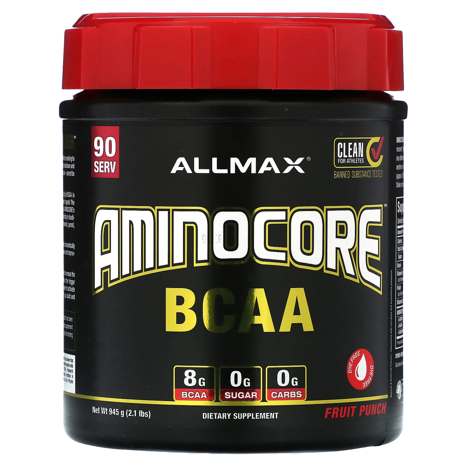 ALLMAX AMINOCORE BCAA фруктовый пунш 945 г 21 фунта 10590₽