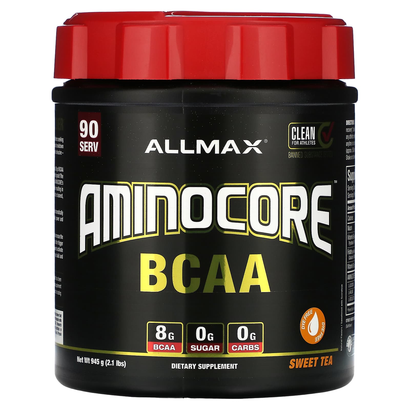 ALLMAX AMINOCORE BCAA сладкий чай 945 г 21 фунта 8990₽